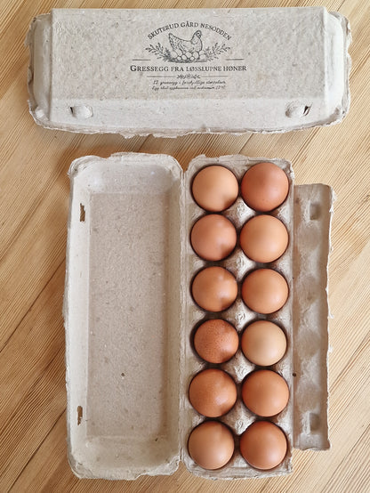 12 gressegg selvplukk til kartong