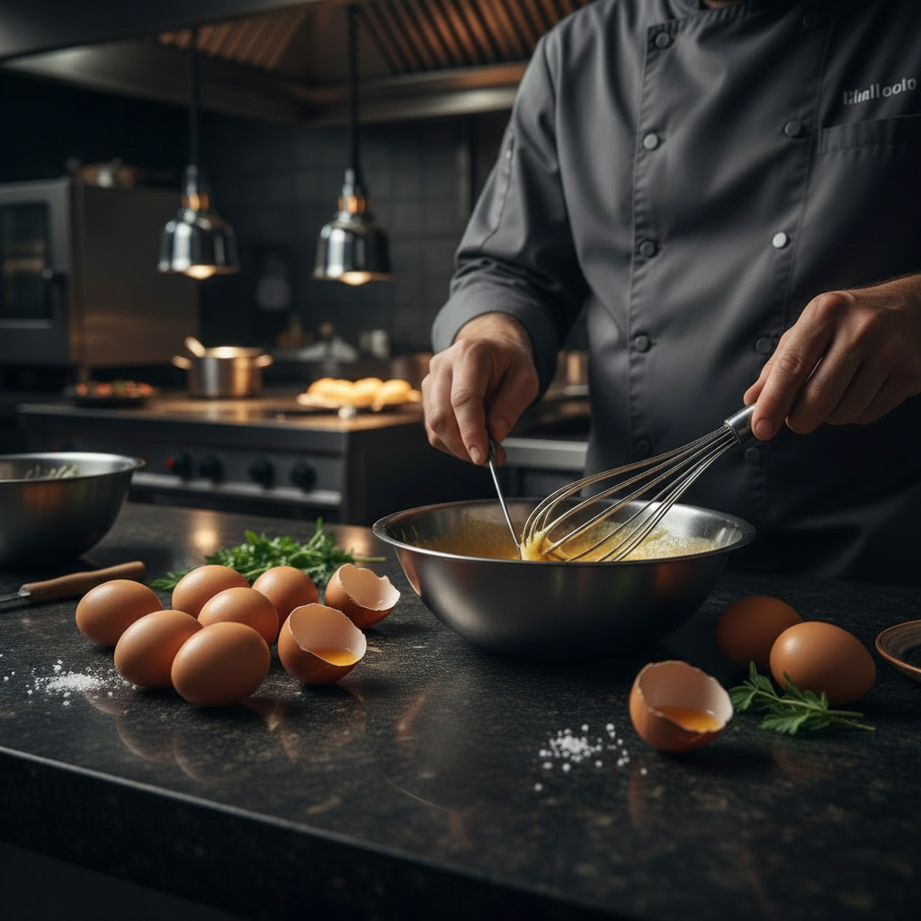 Brune egg, ren benk